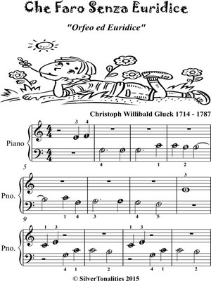 cover image of Che Faro Senza Euridice Beginner Piano Sheet Music